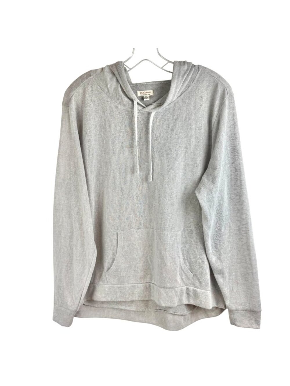 Weatherproof Vintage Ladies Slub Knit Hoodie Gray L EUC